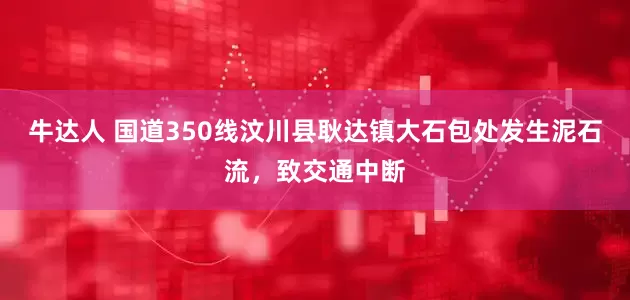 牛达人 国道350线汶川县耿达镇大石包处发生泥石流，致交通中断